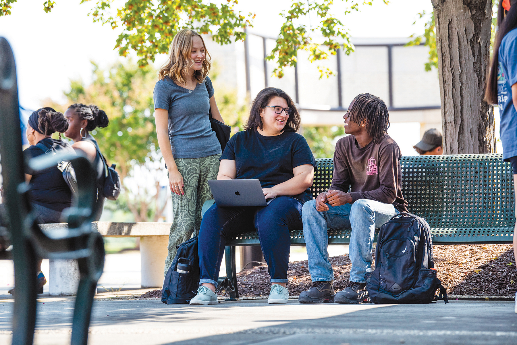 students on campus